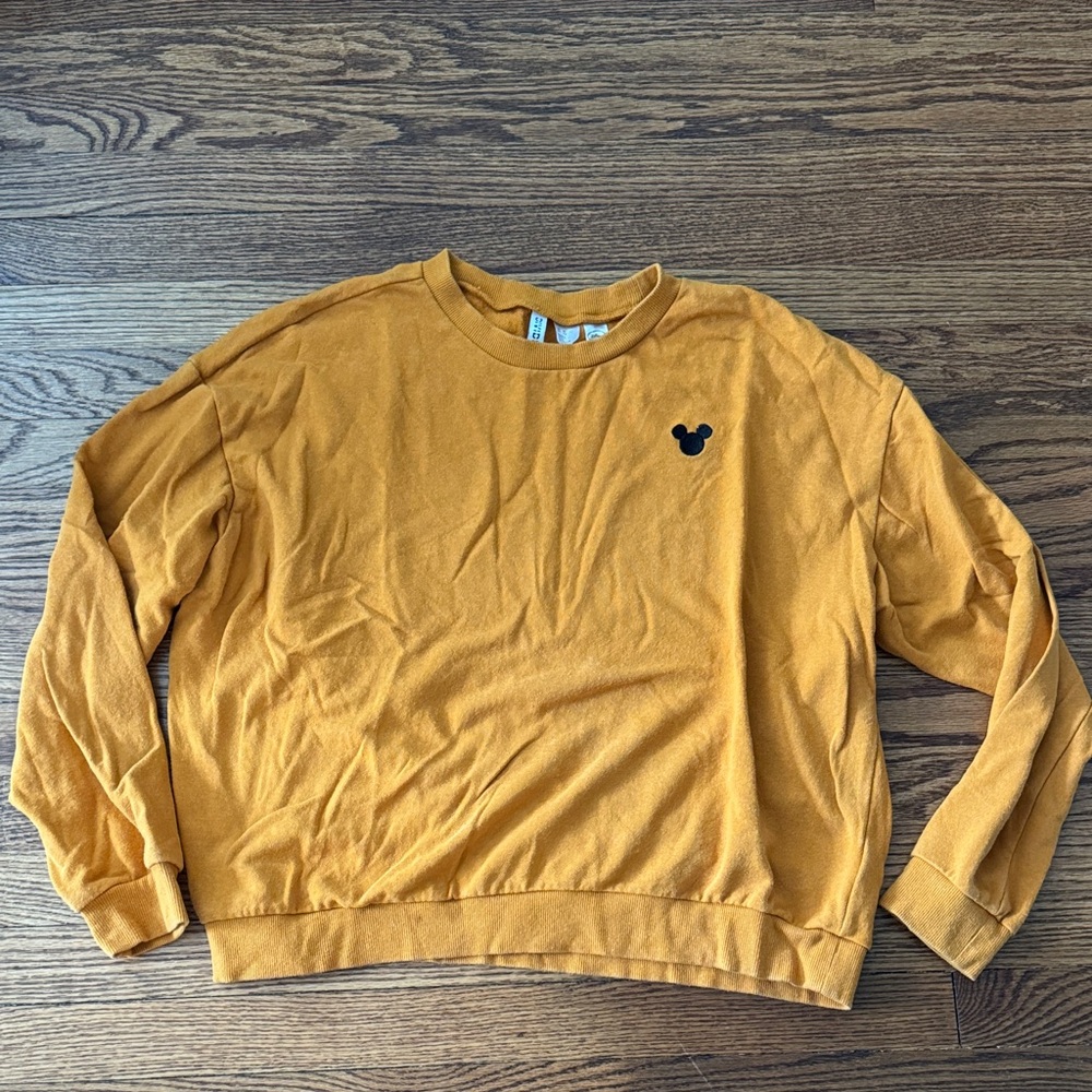 Women’ Mustard Sweater with Mickey Logo
